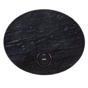 SEI Furniture Clarvin End Table with Wireless Charging Station Gold-Black
