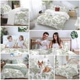 thumbnail image 6 of Sage Green Flower Bedding 3 Piece Duvet Cover Set Queen Size, Vintage Country Rose Leaf Floral Soft Microfiber Comforter Cover with Zipper Closure & Pillowcases, Wrinkle & FadeResistant Quilt Cover, 6 of 9