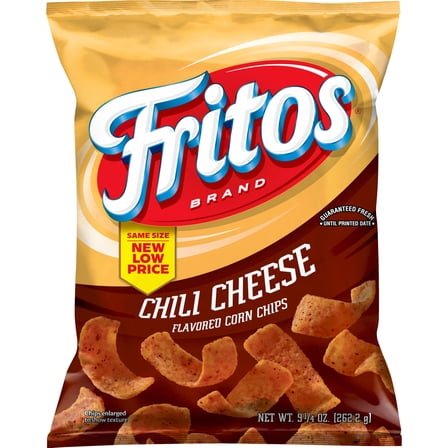 Fritos Corn Chips Chili Cheese Flavored Snack Chips, 9.25 Ounce Bag