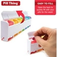 thumbnail image 3 of Pill Thing Weekly Pill Organizer, Large Compartments, 7 Day Rainbow Detachable Case for Medications, 3 of 7