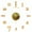 Gold, variant on VerPetridure Frameless DIY Wall Mute Clock 3D Mirror Surface Sticker Home Office Decor