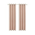 thumbnail image 2 of 2 Pack: Kate Aurora Hotel Chic Blackout Grommet Top Window Curtains - Rose/Pink, 2 of 6