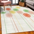 thumbnail image 3 of Dandelion Decorative Rug, Abstract Wildflower Silhouettes Botanical Inspirations Meadow in Summer Season, Quality Carpet for Bedroom Dorm and Living Room, 6 Sizes, Yellow White, by Ambesonne, 3 of 4