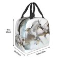 thumbnail image 3 of Balery Running White Horses Bolsa de Almuerzo Aislada – Caja de Almuerzo con Papel de Aluminio Grueso, Mantiene la Comida Fresca por 4 Horas, 3 of 8