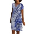 thumbnail image 4 of Pompotops Mode Femmes Casual Été Couleur Unie Manches Courtes Col Rond Tops Blouse, 4 of 8
