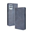 thumbnail image 1 of Compatible with Motorola Moto G100 Case Magnetic Closure Vintage Pattern PU Leather Wallet Cover with Card Slots-Blue, 1 of 5