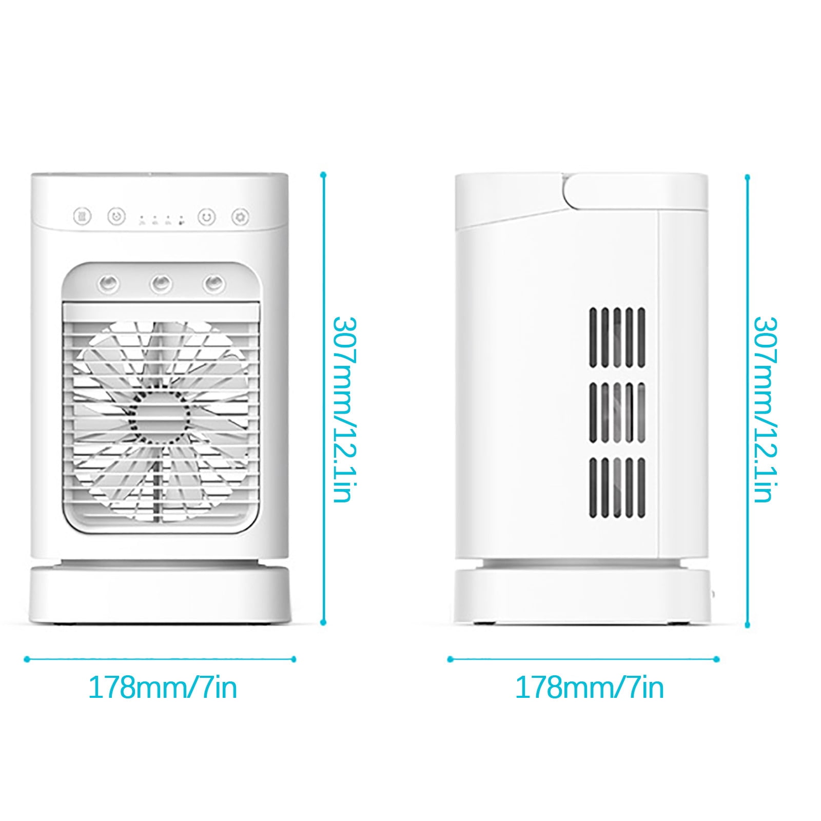 PHIGZNT Portable Air Conditioners, 3 in 1 Evaporative Air Cooler, 7 LED Light and 3 Wind Speed, Cool Mist & 2-8H Timer Cold AC for Bedroom, Best Partner In Summer