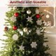 thumbnail image 5 of Navidad Copos de nieve Árbol de Navidad Colgando Inicio Inicio Glitter Artesanías Colgantes Decoración Regalo de vacaciones Niños Niños Blanco 40 Piezas Inevent HA009993-01B, 5 of 6