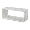 thumbnail image 2 of Convenience Concepts Northfield Table Basse Amiral en Faux Bois de Marbre Blanc, 2 of 4