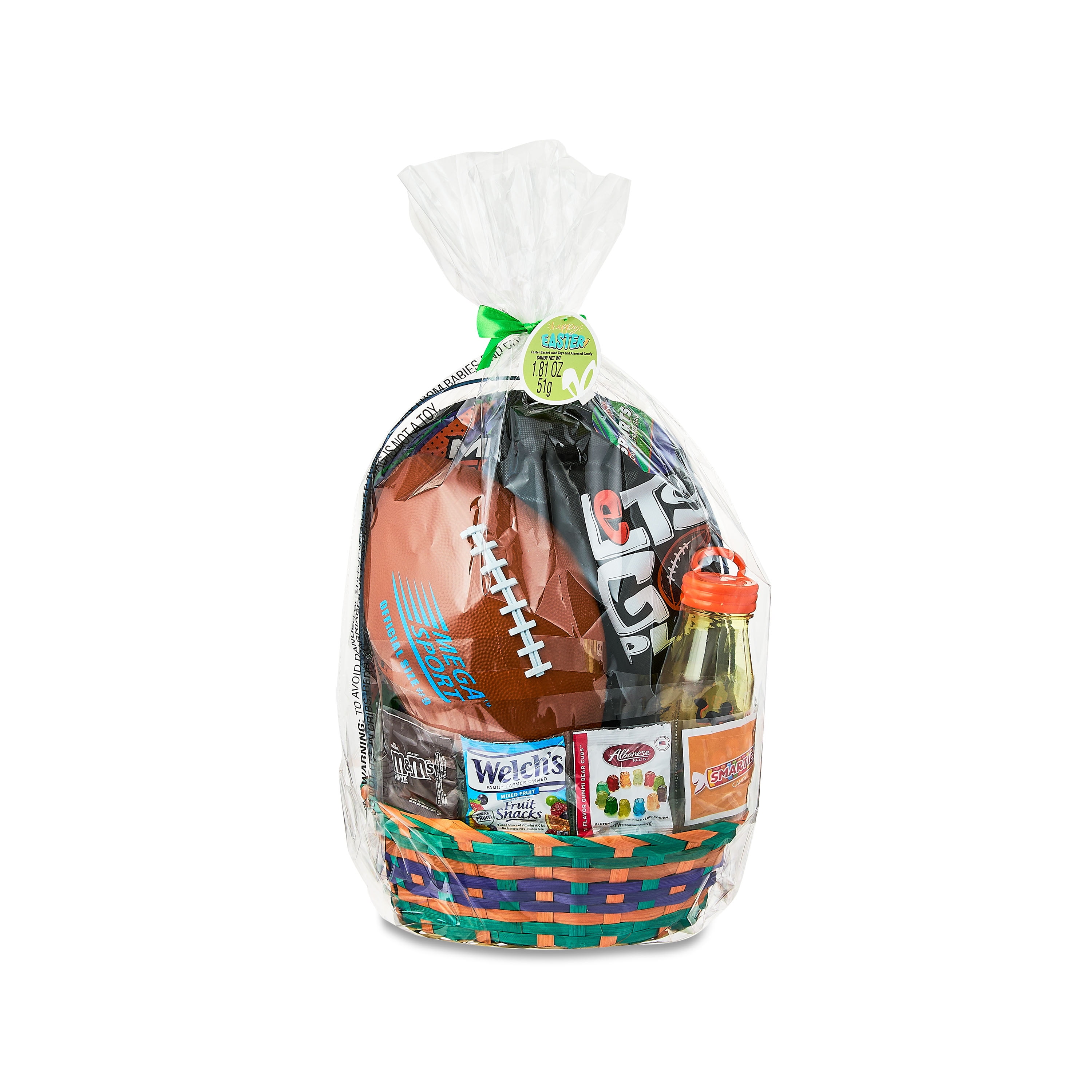 Football with Bag Easter Basket Gift Set