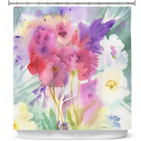 Shower Curtains 70" x 84" from DiaNoche Designs by Sheila Golden - Garden Mist