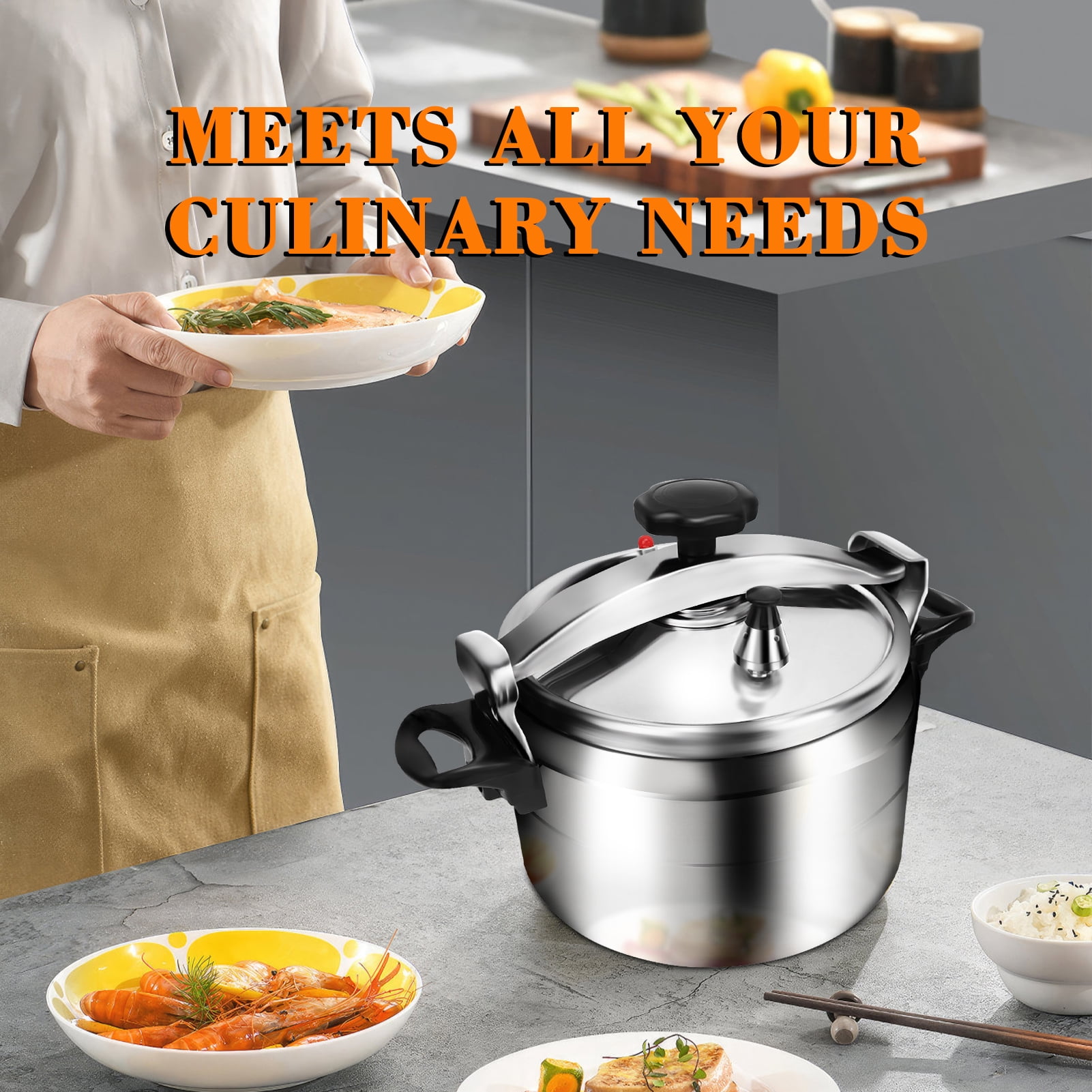 Tebru 7 L Aluminum Alloy Stovetop Pressure Cooker