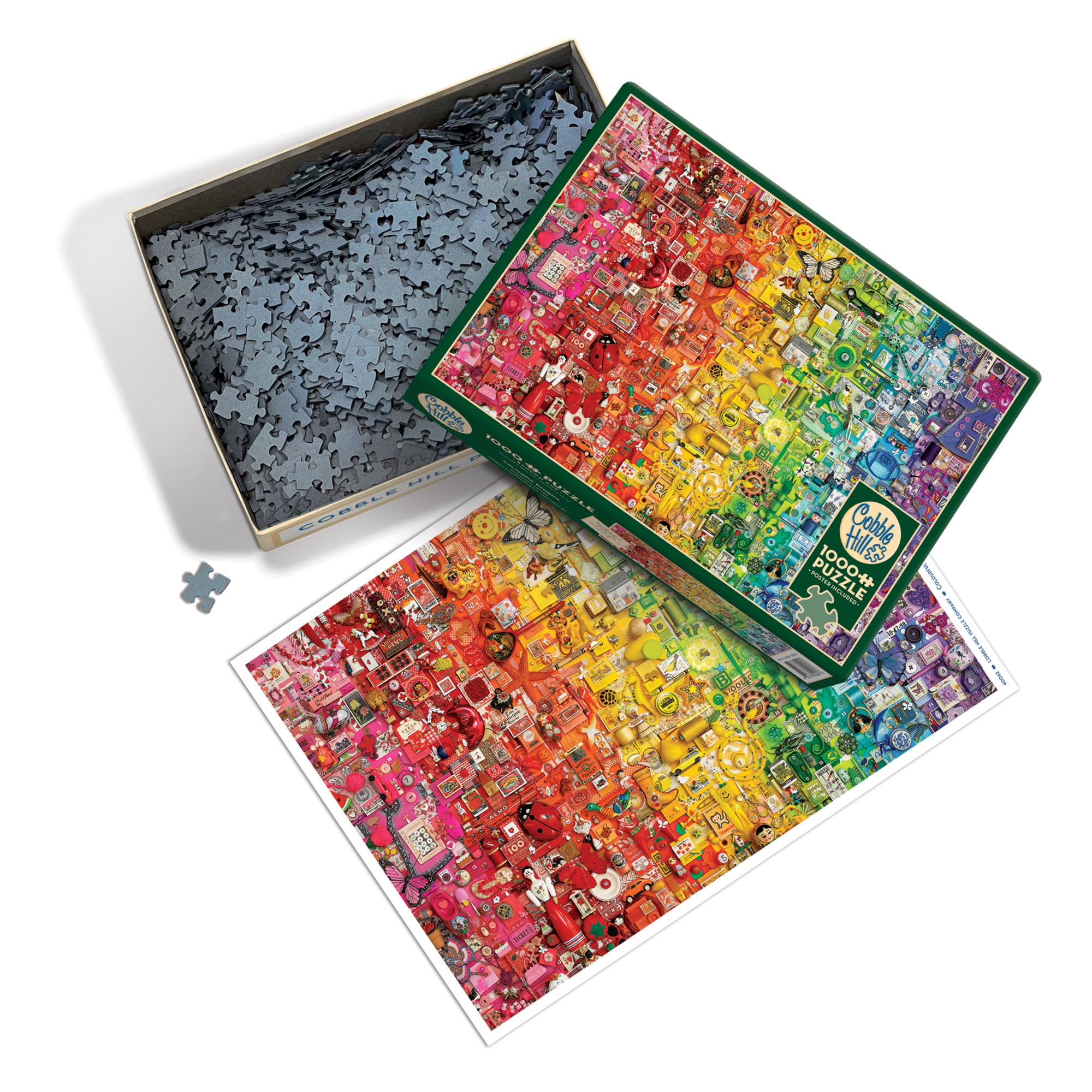 Cobble Hill 1000 Piece Puzzle Colourful Rainbow Reference Poster Included High Quality Jigsaw Earth Friendly