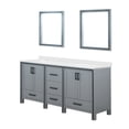 thumbnail image 3 of Abbey 60 in W x 22 in D Black Oak Double Bath Vanity, Cultured Marble Top, Faucet Set, and 28 in Mirrors, 3 of 10