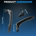 thumbnail image 4 of Kit de manija de puerta exterior para Hyundai Elantra 2011-2015 826513X000/819703XA00, 4 of 7