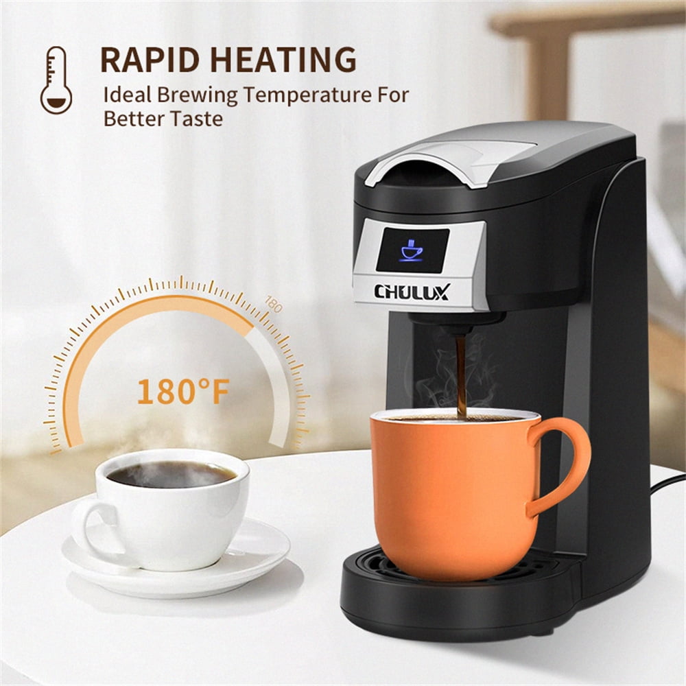 CHULUX Classic Single Serve Coffee Maker for K-pod, 12 Ounce Coffee Machine  for Home, Black - Walmart.com