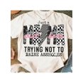 thumbnail image 1 of Camiseta divertida para mujer: presenta "Solo una mamá aquí haciendo lo mejor que puedo" en un diseño divertido y vanguardista., 1 of 6