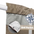 thumbnail image 2 of Anchor Brown Kitchen Window Curtains, Swag Curtains Valance for Bedroom Living Room Bathroom, Nautical Grey Rustic Farmhouse Wood Grain Rod Pocket Window Curtain Block Drapes 2 Panels 28"x36", 2 of 9