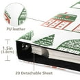 thumbnail image 3 of FORMRS 3 Ring Photo Album 4"x6" Self Adhesive Large Capacity PU Leather Cover, White Christmas House, 3 of 8