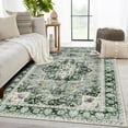 thumbnail image 1 of Washable Rugs x Vintage Area Rugs Area Rugs Low Pile Floor Carpet Printed Soft Durable Stain Foldable Rugs Living Room Dining Room Bedroom, 1 of 9