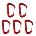 thumbnail image 2 of DYNWAVECA 10x5 Pièces 12KN Wiregate Escalade Mousqueton Clip Porte-Clés Hamac Crochet Rouge, 2 of 8