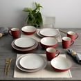 Noritake Colorwave Raspberry 16-Piece Coupe Dinnerware Set, Service for ...