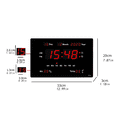thumbnail image 4 of Relojes de escritorio silenciosos Reloj de pared digital Reloj despertador grande simple con temperatura, 4 of 4