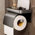 thumbnail image 4 of WRKEKC Distributeur de Papier Toilette Sans Perçage avec Compartiment de Rangement, Design en Métal Durable, 4 of 6