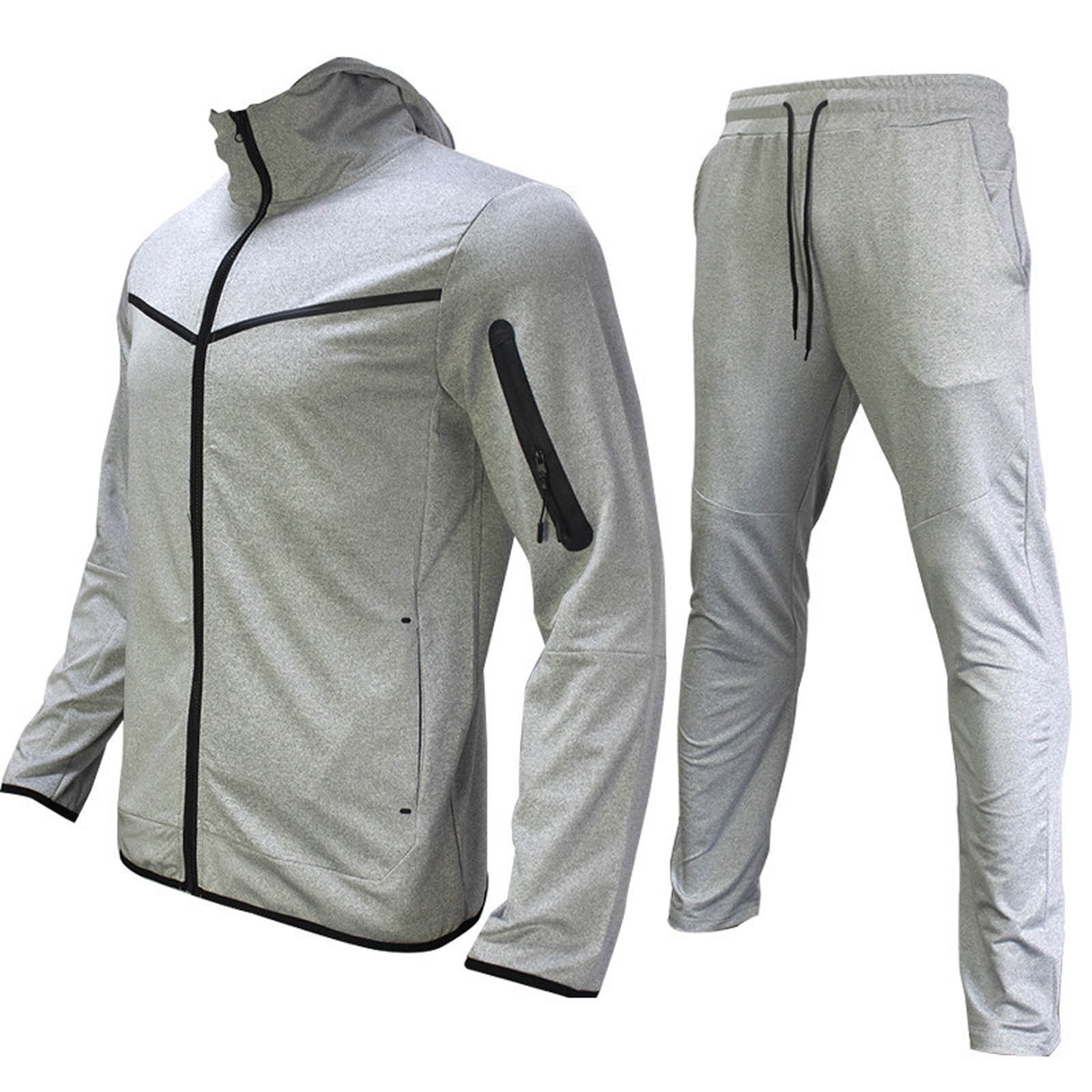 madlavning Overlevelse græsplæne Hfyihgf Men's Tracksuits 2 Piece Outfit Casual Color Block Long Sleeve Sweat  Suit Set Full Zipper Sports Jogging Suits(Gray,L) - Walmart.com