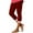 Wine, variant on Frostluinai Womens Capri Leggings Stretch High Waisted Slim Fit Yoga Capris Solid Color Lace Hem Comfy Leggings Plus Size Workout Pants