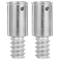 Raindrops 2 Pcs Broom Handle Threaded End Threaded Connector 6.80X2.40X2.40CM Silver