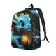 thumbnail image 1 of Disketp Adorable Blue Baby Dragon Mochila de Lona Estampada, Mochila Escolar de Viaje Ligera para Estudiantes y Portátil-Small, 1 of 5