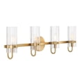 thumbnail image 3 of Brook 4 - Light Brass Brass Farmhouse / Traditional Incandescent Glass And Metal Wall Sconce, 3 of 6