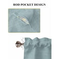 thumbnail image 7 of Haze Blue Half Window Curtains 24 Inches Long, Farmhouse Burlap Solid Blue Color Modern Linen Texture Window Treatment Curtain Drapes, Short Curtains Tiers for Kitchen Over Sink, 27.5"x24", 2 Panels, 7 of 7