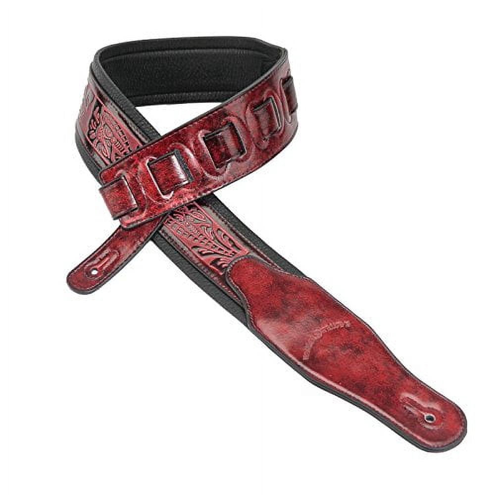 Walker & Williams GB-106 Black Cherry Padded Glove LeatherÂ Strap Live Oak Pattern