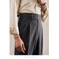 thumbnail image 3 of Vintage Men's Cotton Casual Pants Relaxed Fit Trousers  Dress Pants, 3 of 4