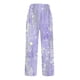 thumbnail image 5 of Pincandy Women's Fashion Printed Linen Blend Elastic Waist Casual Pants with Pockets, Button Decorated Split Hem, Casual & Daily Wear, 5 of 6