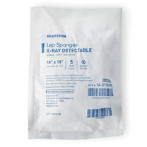 McKesson Laparotomy Sponges, Sterile - Pre-Washed, 18 in x 18 in, 5 per Pack, 40 Packs, 200 Total