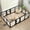 Black, variant on Jocisland Acrylic Clear Dog Playpen Indoor, Modular Puppy Cat Small Pet Play Pen, Transparent Fence for dogs, Easy Assemble, Black (24"H, 14 pcs)