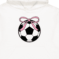 thumbnail image 3 of Inktastic Girls Soccer Ball Coquette Bow Youth Hoodie Sweatshirt, 3 of 4
