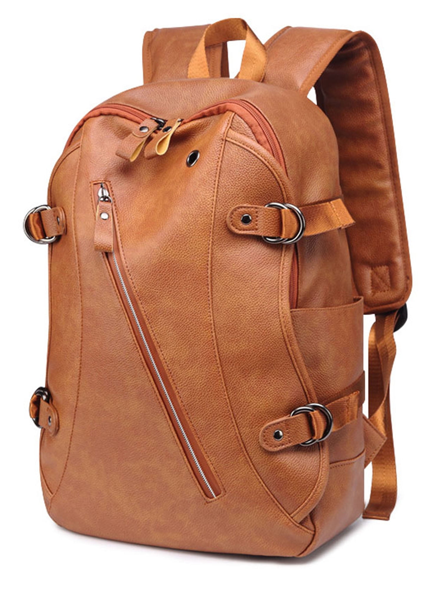 leather travel rucksack