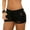 Black L, variant on Sexy Women Lace See Through Solid Color Summer Shorts Low Rise Clubwear Pants