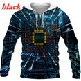 thumbnail image 2 of Sweat à Capuche Imprimé 3D Cpu Décontracté Mode Unisexe Manches Longues, 2 of 5