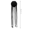thumbnail image 3 of Fiudx Peluca de Encaje Trenzado, Peluca Sintética de Fibra de Alta Temperatura, Postizo Trenzado Antienredos, Peinado de Mujer de Fácil Instalación, Ideal para Cosplay de Rubio y Negro, Diseño de Dob, 3 of 7