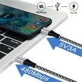 thumbnail image 2 of USB C Cable,SixSim USB C to USB C Cable 10ft 2pack Android Type C Charger Cords 3A Fast Charging Cord USB C Charger Cables Nylon USB C Charging Cable USB C to Type C Cable 10ft for Samsung,White+Blue, 2 of 7