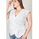 thumbnail image 4 of Blusa cruzada texturizada Roman Fashion /Tallas Extras, 1917 (Azul cielo) azul cielo 36, 4 of 7
