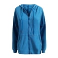 thumbnail image 5 of Niaviben Fall Hoodies Zip Up Hoodie Women Comfrt Hoodie Lightweight Hoodies for Women Woman Coat Women's Sweatshirt Zip Up Sweatshirt Sky Blue 2XL, 5 of 5