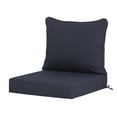 thumbnail image 2 of Costaelm Harmony Outdoor 2-Piece Deep Set Patio Seat Back Chair Cushions, 25 x 25, Navy Blue, 2 of 11