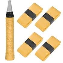Uxcell 4-Pack Tennis Racket Grip Tape Anti-Slip Sweat Absorbent Pickleball Overgrip Grip Tapes for Pickleball/Racquetball/Badminton Yellow