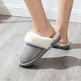 thumbnail image 6 of BERANMEY Slippers for Women Scuff Memory Foam Fuzzy Faux Fur House Slippers Bedroom Non-slip Warm Fluffy Plush Womens Slippers Unisex Slip on Anti-Skid Sole Slides, 6 of 8